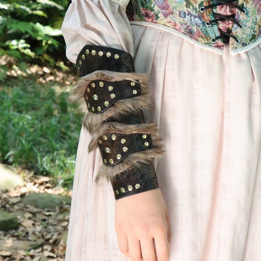 Medieval Fur Patchwork Wristband ZSJ-103