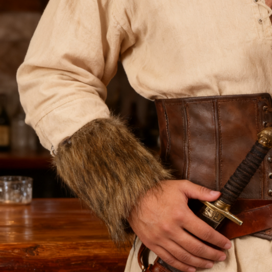 Medieval Fur Patchwork Wristband ZSJ-206