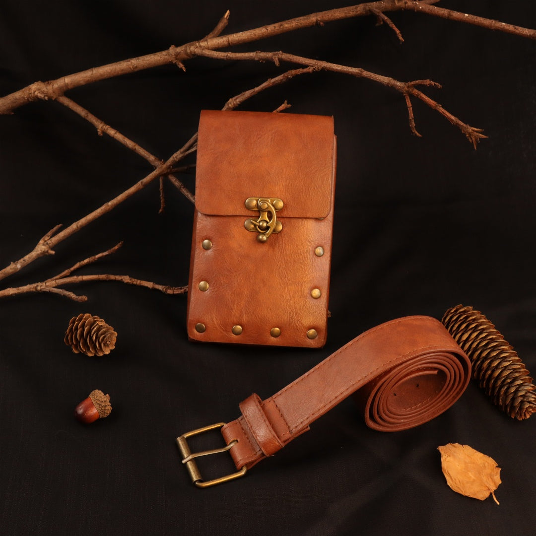 Furealux Medieval waist bag set ZSJ-142 Brown